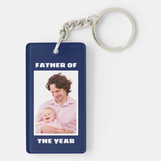 Vater des Jahres Personalisiertes Foto Daddy Schlüsselanhänger (Rückseite)