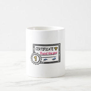 Vater des Jahres Zertifikat Vatertag Auszeichnung Kaffeetasse