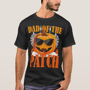 Vater des Patch Lustiger Halloween-Vater Kürbis T-Shirt