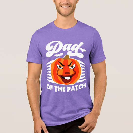 Vater des Patches - Funny Spooky Pumpkin Halloween Tri-Blend Shirt (Vorderseite)