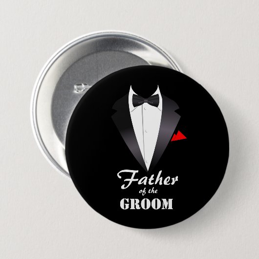 Vater des Raumes mit Tuxedo Shirt - Schaltfläche Button (Vorne & Hinten)