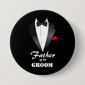 Vater des Raumes mit Tuxedo Shirt - Schaltfläche Button (Vorderseite)