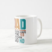 Vater des sonnigen Vaters Kaffeetasse (VorderseiteRechts)