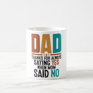 Vater des sonnigen Vaters Kaffeetasse