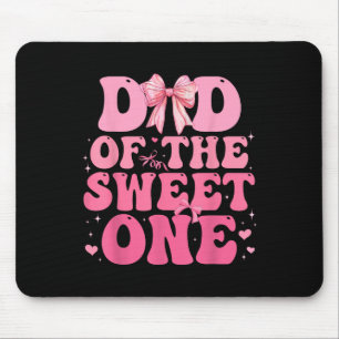 Vater des süßen Coquette Bow 1. Geburtstag Gir Mousepad