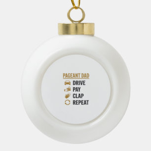 Vater-Des-Tag-Fahren-Zahlen-Klatschen-Wiederholen- Keramik Kugel-Ornament