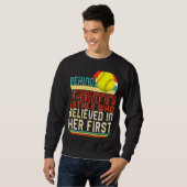Vater des Tochter-Vaters von Softball Sweatshirt (Vorne ganz)
