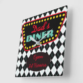 Vater des Vaters Dinner Kitchen Wall Clock Geschen Quadratische Wanduhr (Winkel)