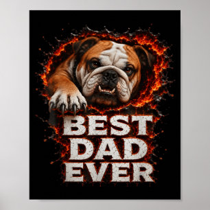 Vater Design Lustiger Hund Vatertag Von Tochter Poster