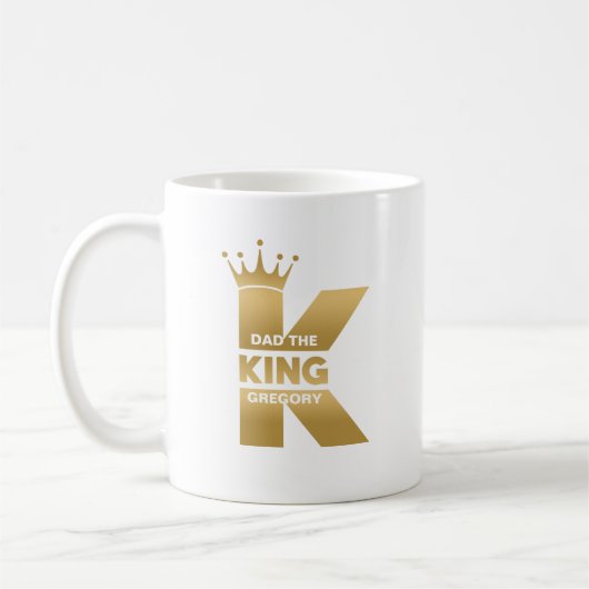 Vater Die Kung Gold Creative Typografy Coffee Tass Kaffeetasse (Links)