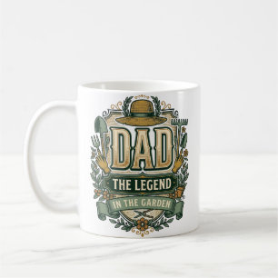 Vater Die Legende im Garten Vintage-Gartenbau-Des Kaffeetasse