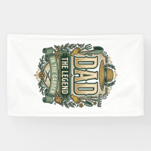Vater Die Legende im Garten Vintage Gartengestaltu Banner