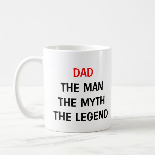 Vater die Mannmythos- Legenden-Tasse Kaffeetasse (Links)