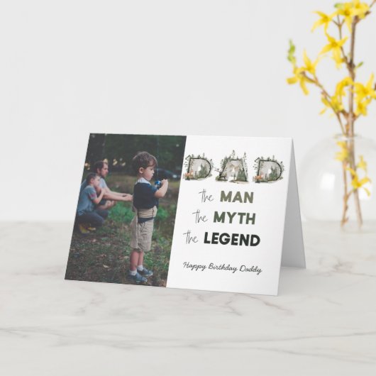 VATER Die Mythos Legende im Freien glücklich Gebur Karte (Gelbe Blume)