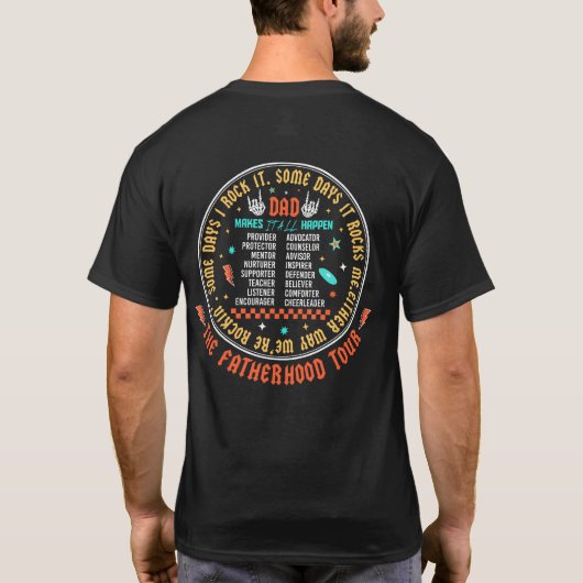 Vater Die Vaterschaftstour Trendy Moderne Moderne  T-Shirt (Rückseite)