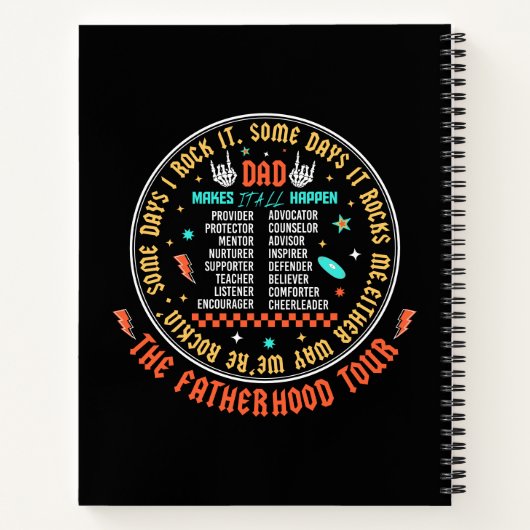Vater Die Vaterschaftstour Trendy Personalisierter Notizblock (Rückseite)