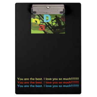 VATER Digital Collage - Personalisiertes Pocket Jo Klemmbrett