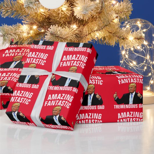 VATER DONALD TRUMP CHRISTMAS WRAPPING PAPIER GESCHENKPAPIER (Feiertage)