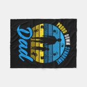 Vater Down Syndrome Awareness Fleecedecke (Vorderseite (Horizontal))