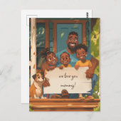 Vater, drei Kinder und der Hund Postkarte (Vorne/Hinten)