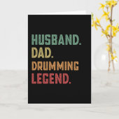 Vater Drumming Legend Drummer Karte (Gelbe Blume)