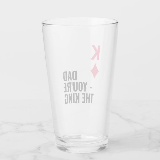 Vater Du bist der King Poker Vathers Day Beer Glas (Rückseite)