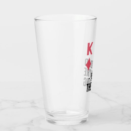 Vater Du bist der King Poker Vathers Day Beer Glas (Rechts)
