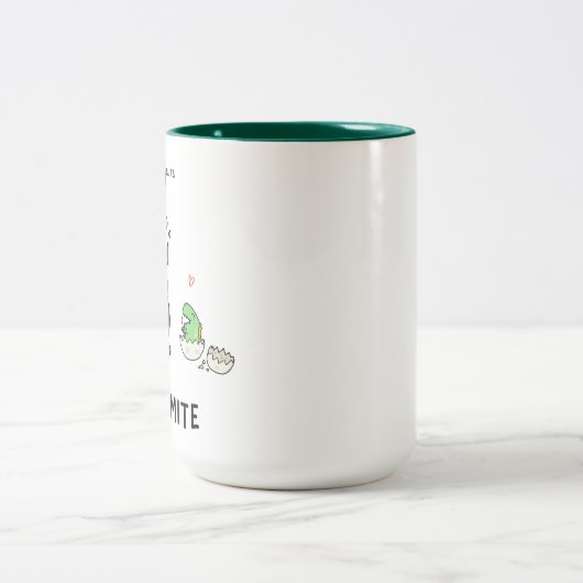 Vater, Du bist Dino-mite T-Rex Zweifarbige Tasse (Mittel)