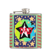 Vater, du bist ein Star Vinyl Wrapped Flask Flachmann (Vorderseite)