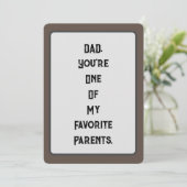 VATER, du bist eine meiner liebsten Eltern-Karten Einladung (Stehend Vorderseite)