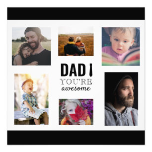 Vater du bist großartig Fotocollage Vatertagsgesch Fotodruck