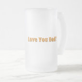 Vater, du bist mein Held Mattglas Bierglas (VorderseiteRechts)