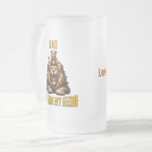 Vater, du bist mein Held Mattglas Bierglas (Vorderseite Links)