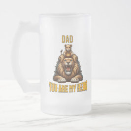 Vater, du bist mein Held Mattglas Bierglas