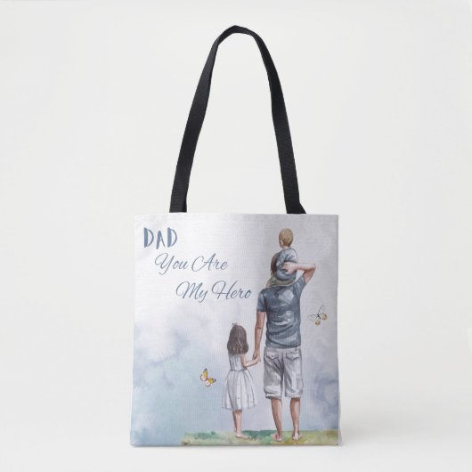 Vater, du bist mein Held Tasche (Vorderseite)