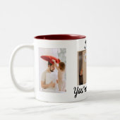 Vater, du bist mein Held Zweifarbige Tasse (Links)