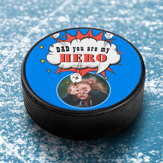Vater du bist mein Heldenvatertag Foto Eishockey Puck