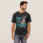 "Vater, du bist nur Paw-some", Papa von Franzosen T-Shirt (Vorne ganz)