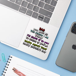 Vater: Du hast mich zu dem gemacht, was ich bin Aufkleber