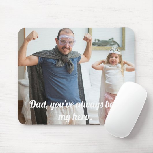 Vater, du warst immer mein Held. Mousepad (Mit Mouse)