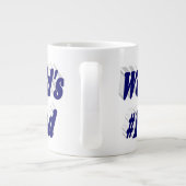 Vater dunkelblauer Halbtext Jumbo-Tasse (Rückseite)