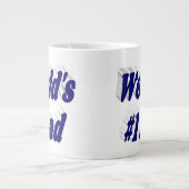 Vater dunkelblauer Halbtext Jumbo-Tasse (Vorderseite)