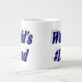 Vater dunkelblauer Halbtext Jumbo-Tasse