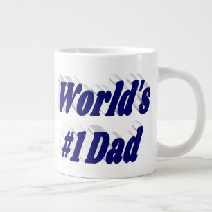 Vater dunkelblauer Halbtext Jumbo-Tasse