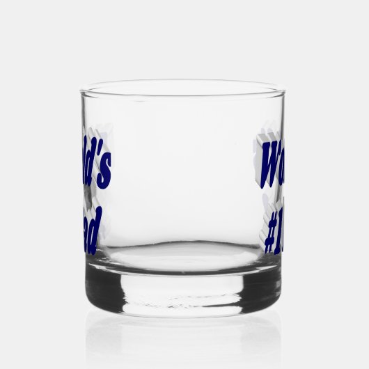 Vater dunkelblauer Halbtext Whiskyglas (Rechts)