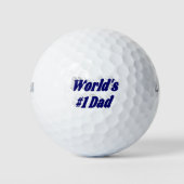 Vater dunkelblauer Text Golfball (Vorderseite)