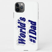 Vater dunkelblauer Text iPhone Hülle (Rückseite)