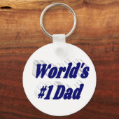 Vater dunkelblauer Text Schlüsselanhänger (Rückseite)