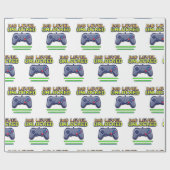 Vater-Ebene entriegelt | Gamer Vater Erster Vatert Geschenkpapier (Flach)