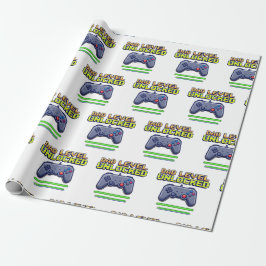 Vater-Ebene entriegelt | Gamer Vater Erster Vatert Geschenkpapier